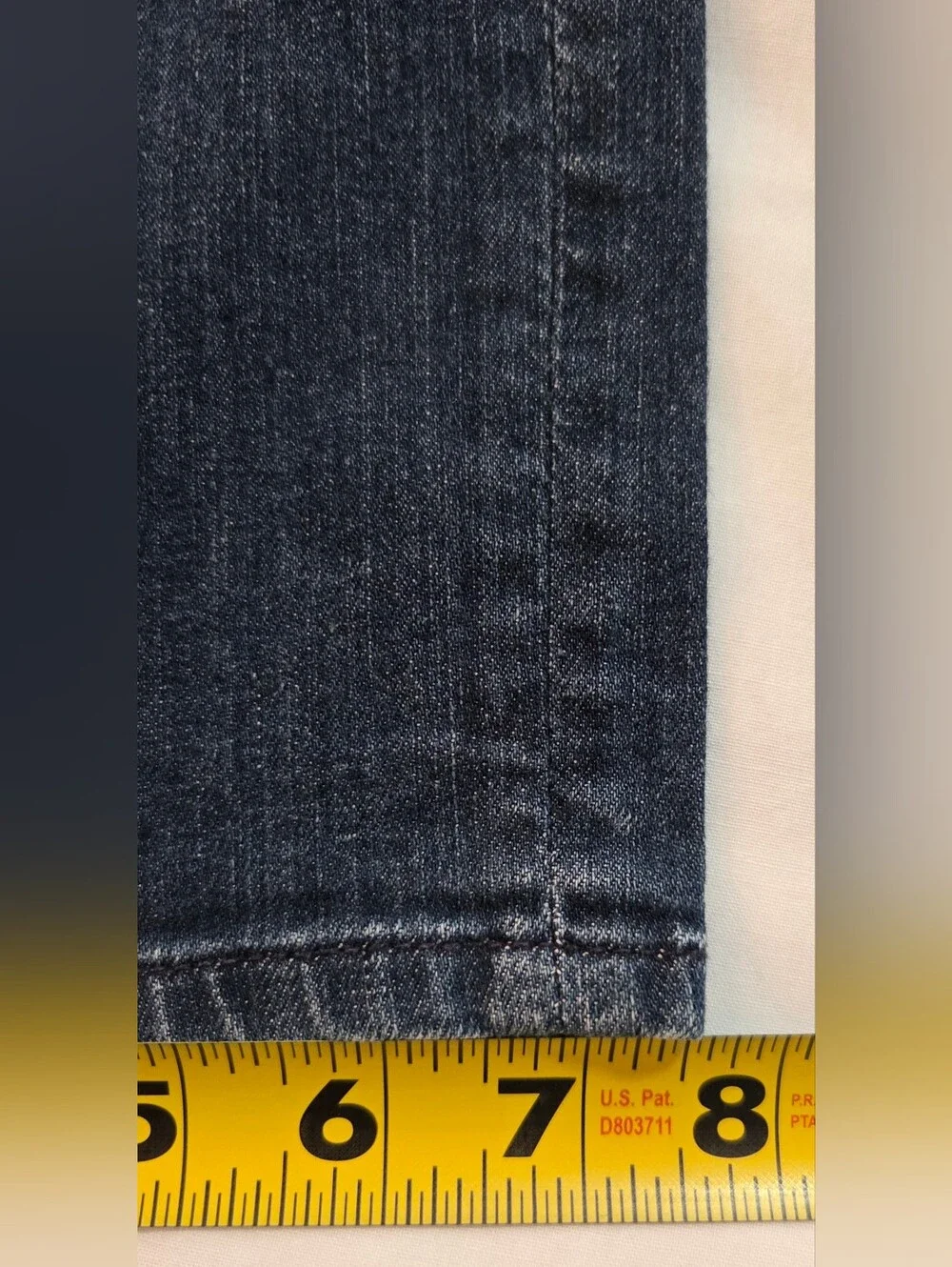 7 for All Mankind Jeans Slimmy Washed  Blue Denim Jeans, Tapered Legs, 34x32